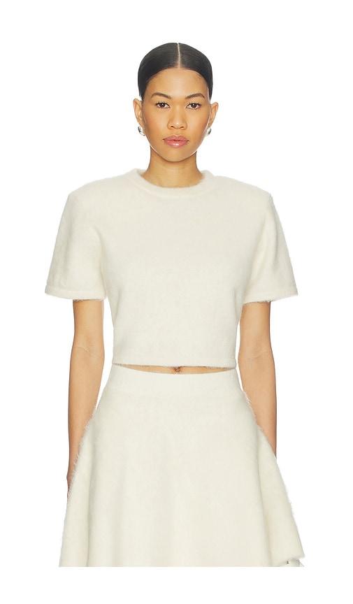 dodiee talia alpaca wool tshirt in cream.