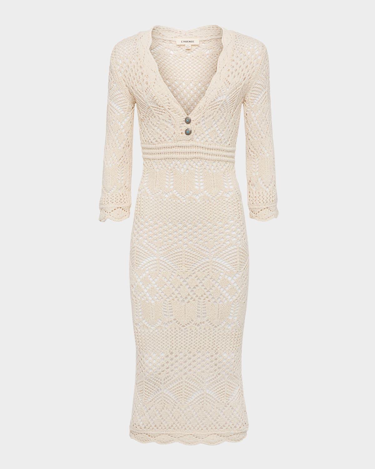 doive pointelle midi dress