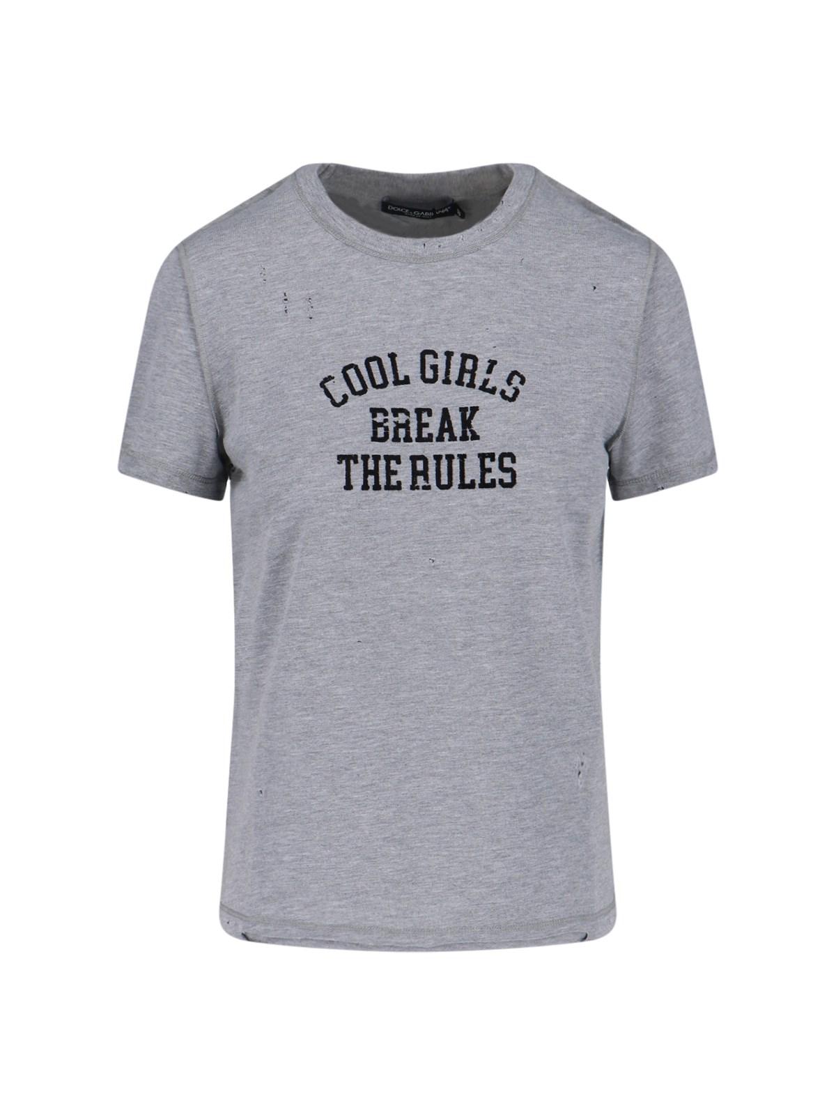 dolce & gabbana 'cool girls brake the rules' t-shirt