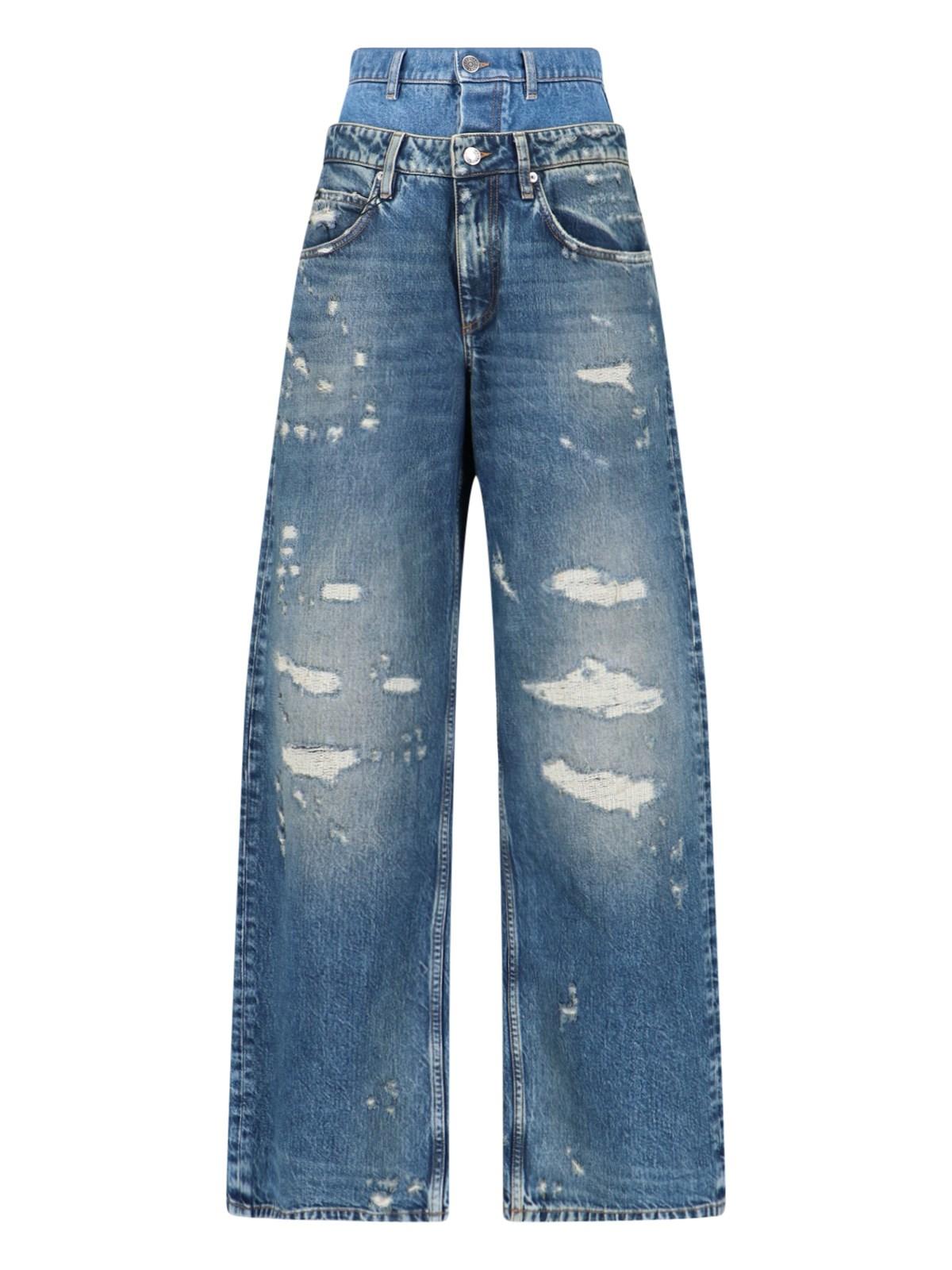 dolce & gabbana 'layered' jeans