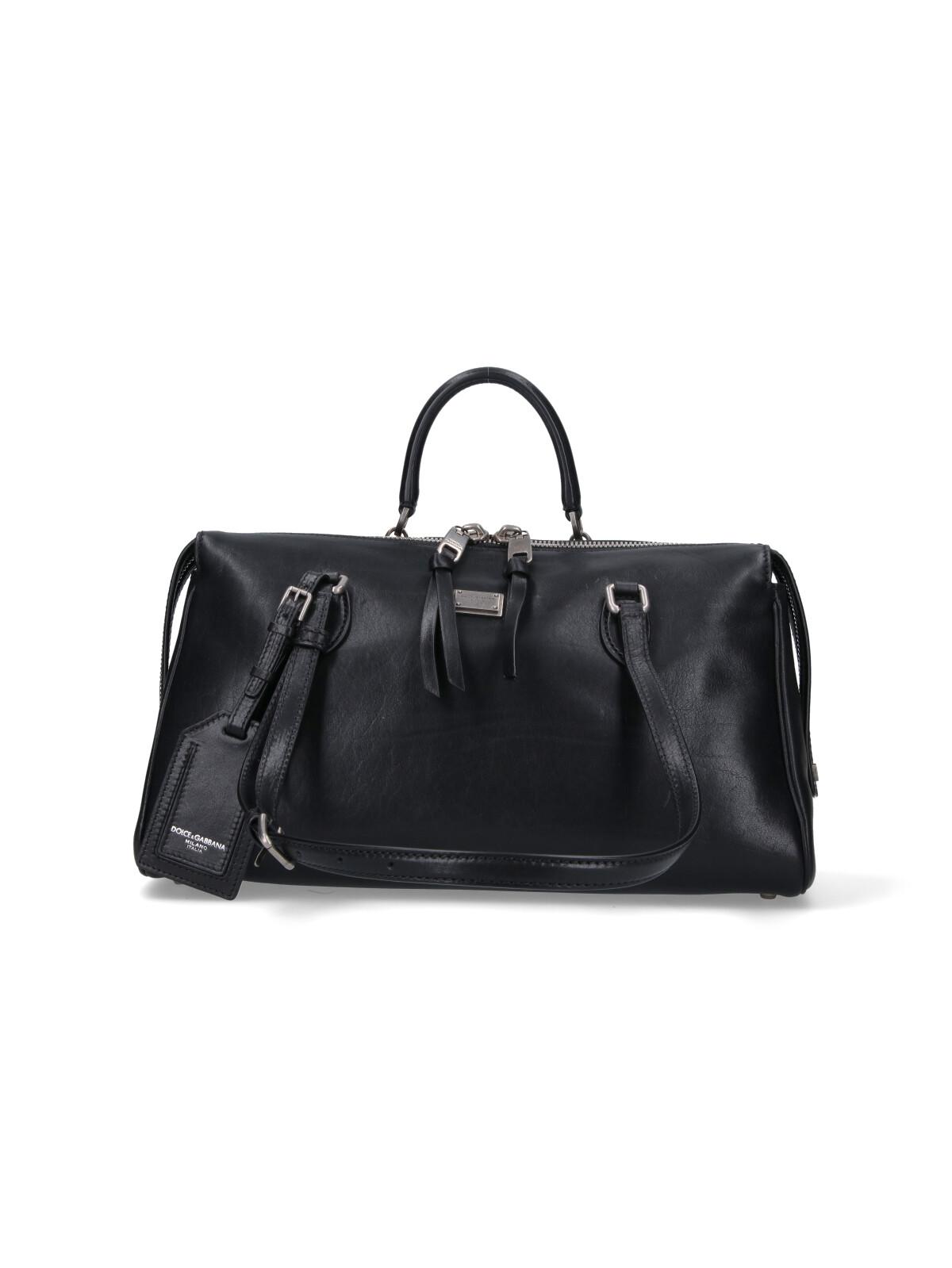dolce & gabbana bags black calf leather - women