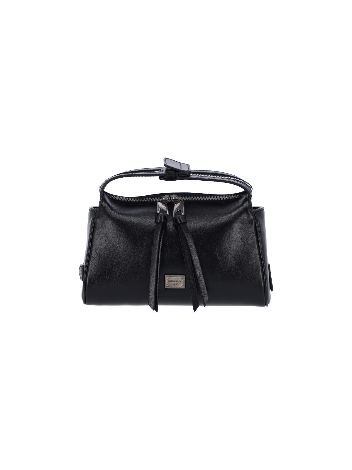 dolce & gabbana bags black calf leather - women