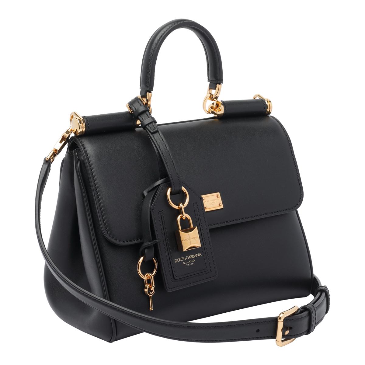 dolce & gabbana bags black calf leather - women