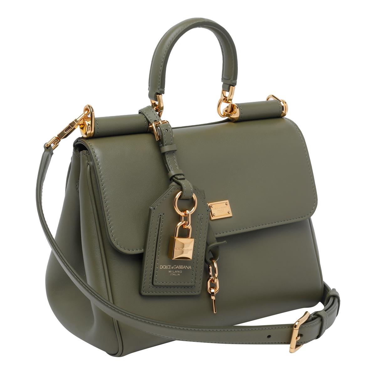 dolce & gabbana bags green calf leather - women