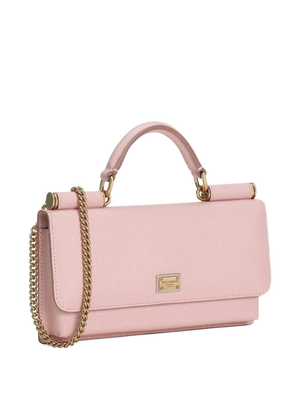 dolce & gabbana bags pink viscose calfskin - women