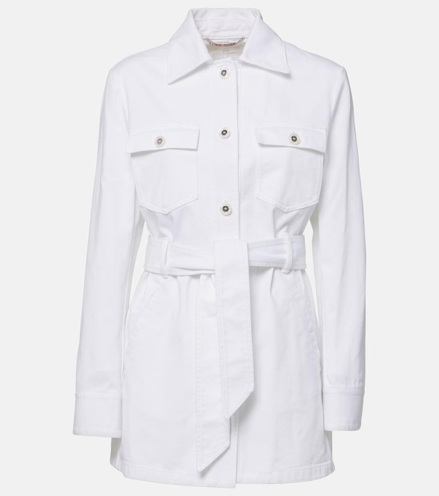 dolce & gabbana belted denim jacket