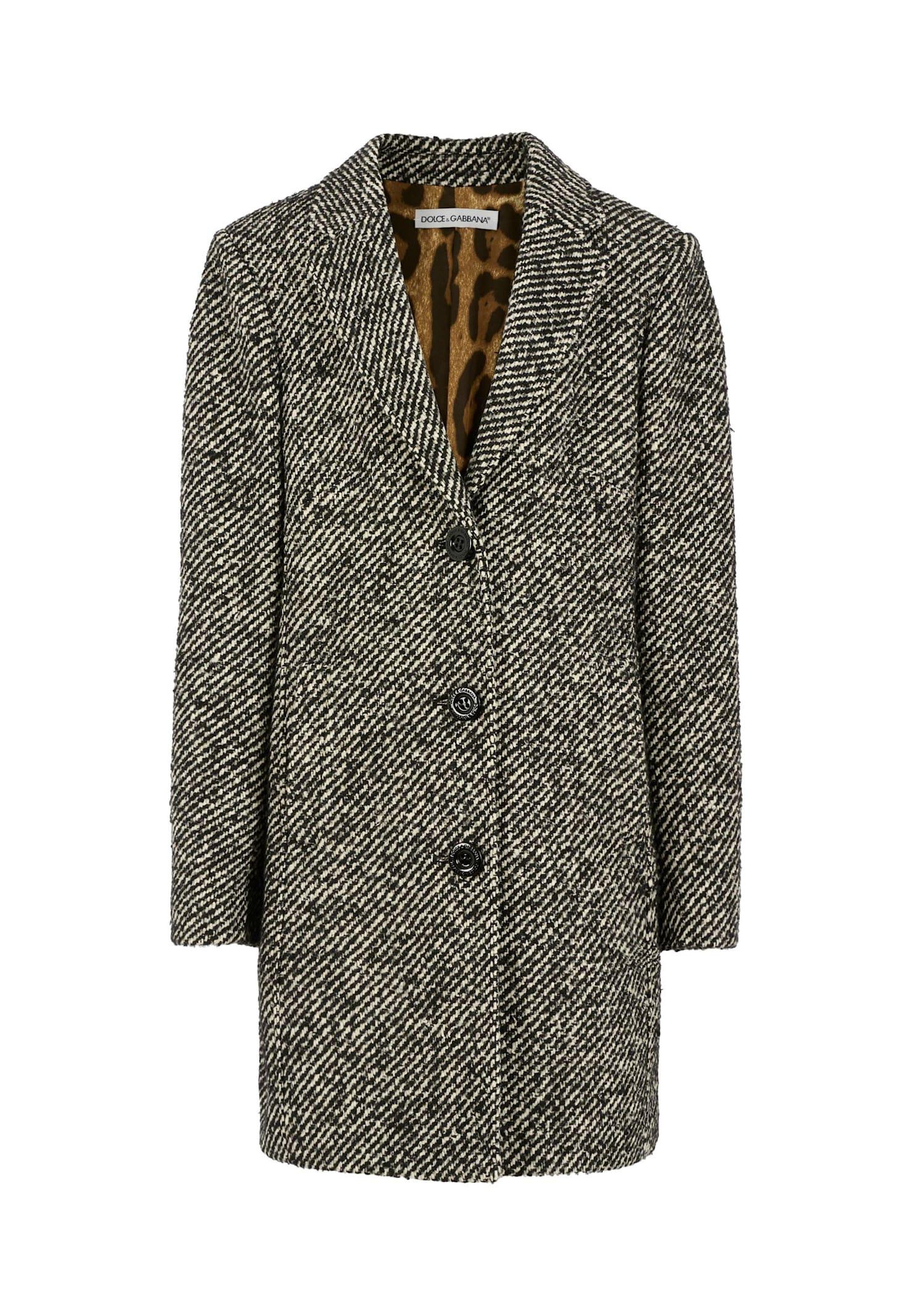 dolce & gabbana black coat for girl