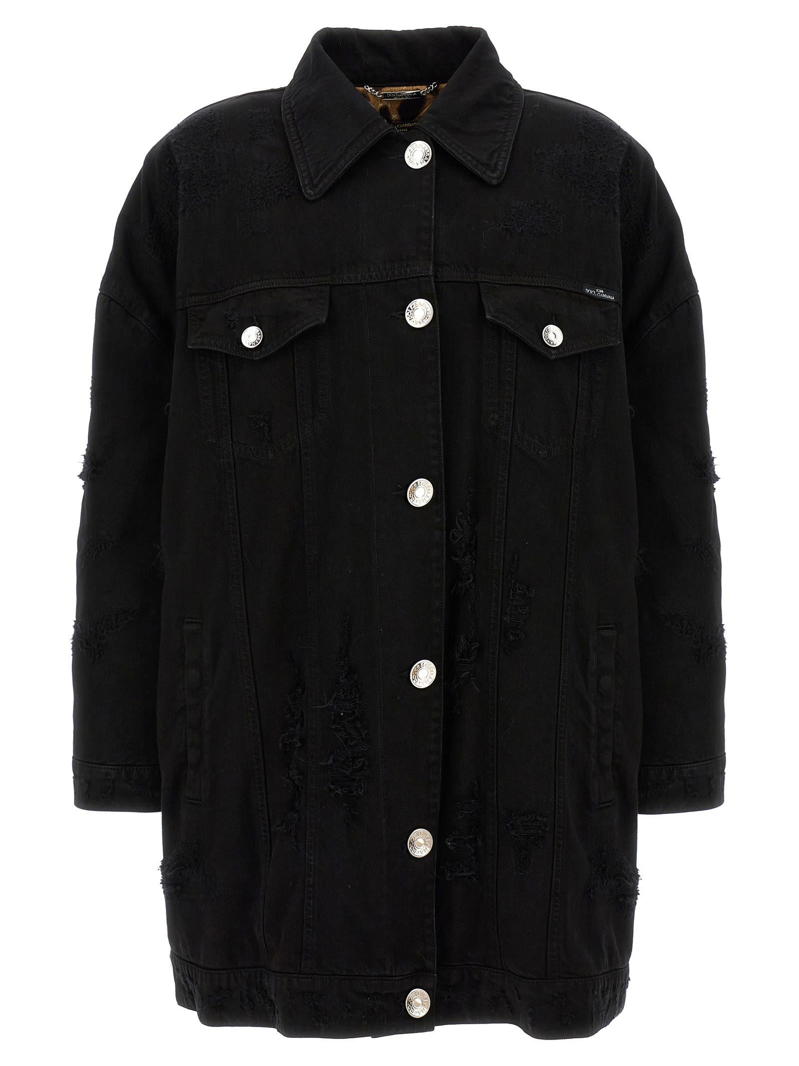 dolce & gabbana black cotton jacket