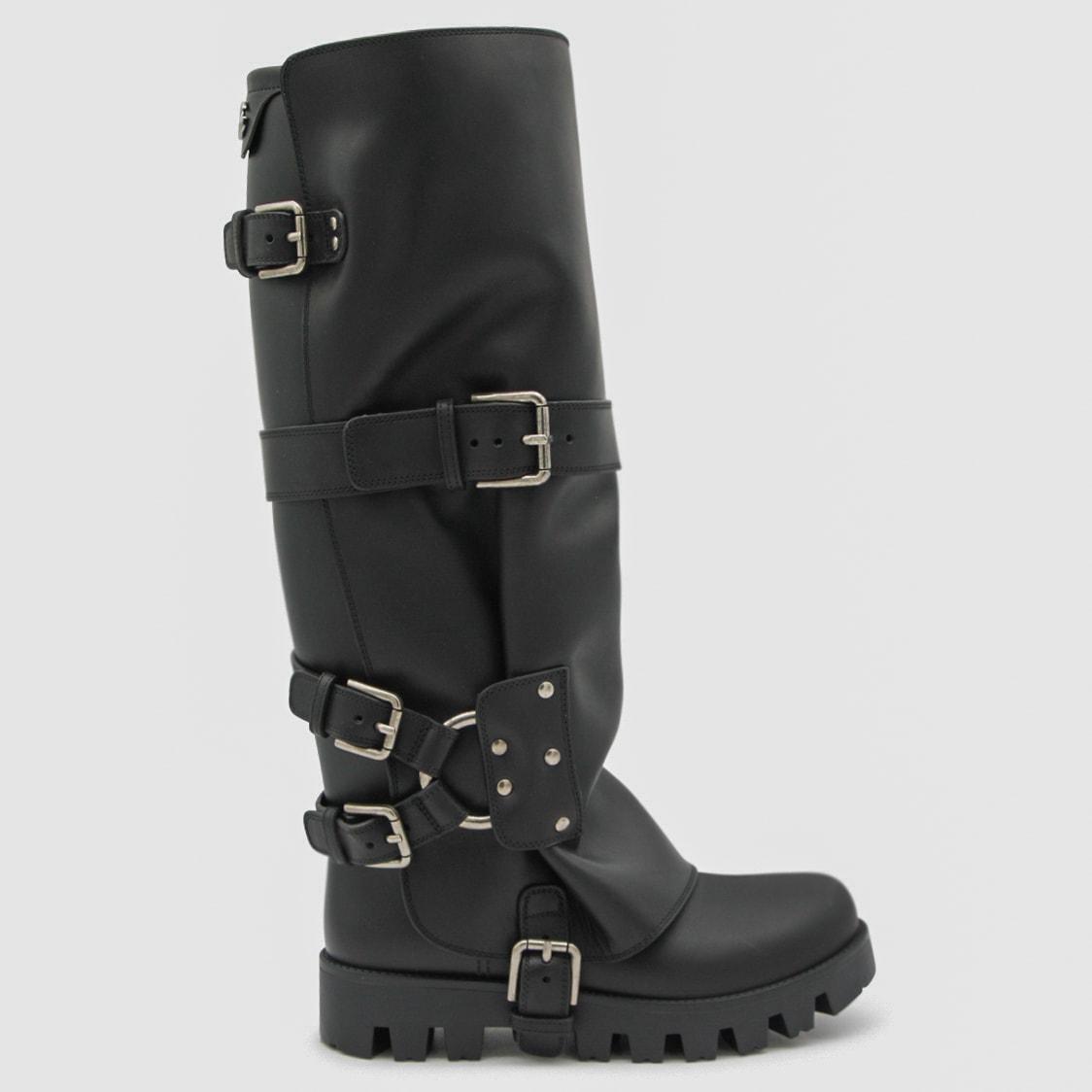 dolce & gabbana black leather boots