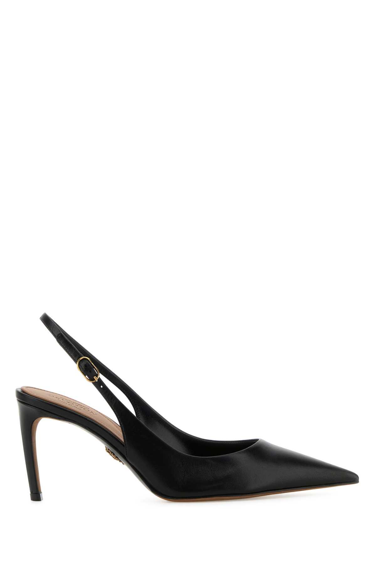 dolce & gabbana black leather devotion 75 pumps