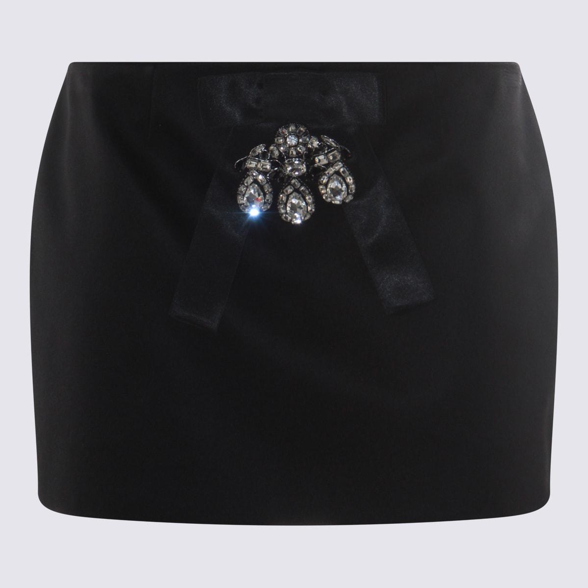 dolce & gabbana black mini skirt