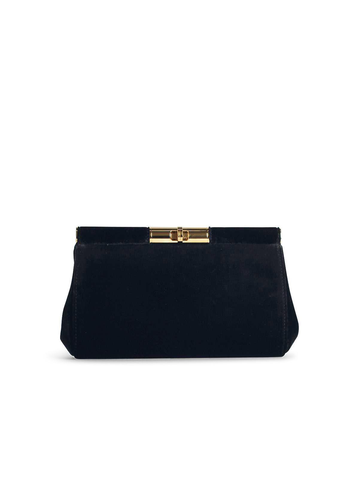 dolce & gabbana black velvet shoulder strap