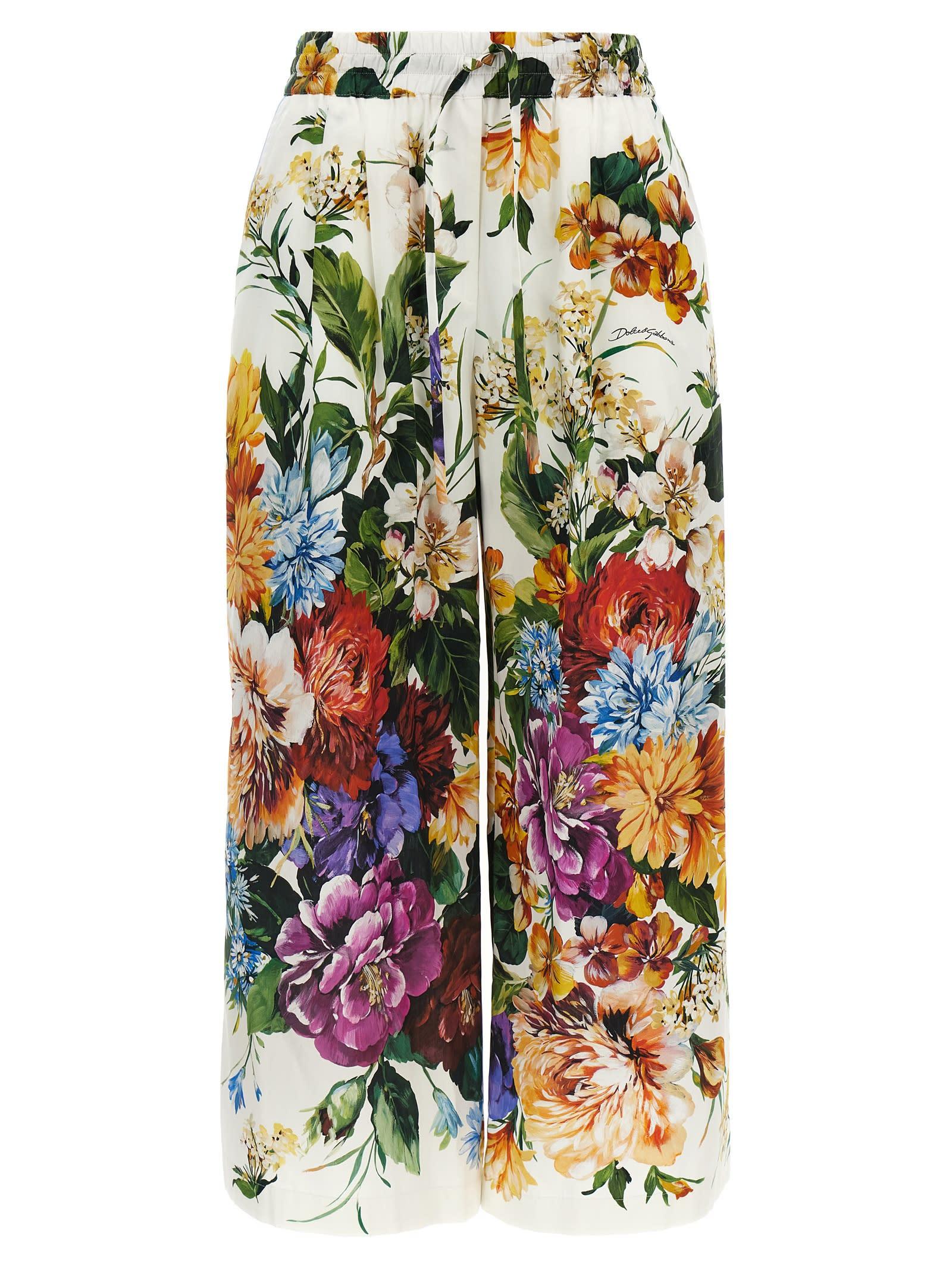 dolce & gabbana bouquet pajama pants