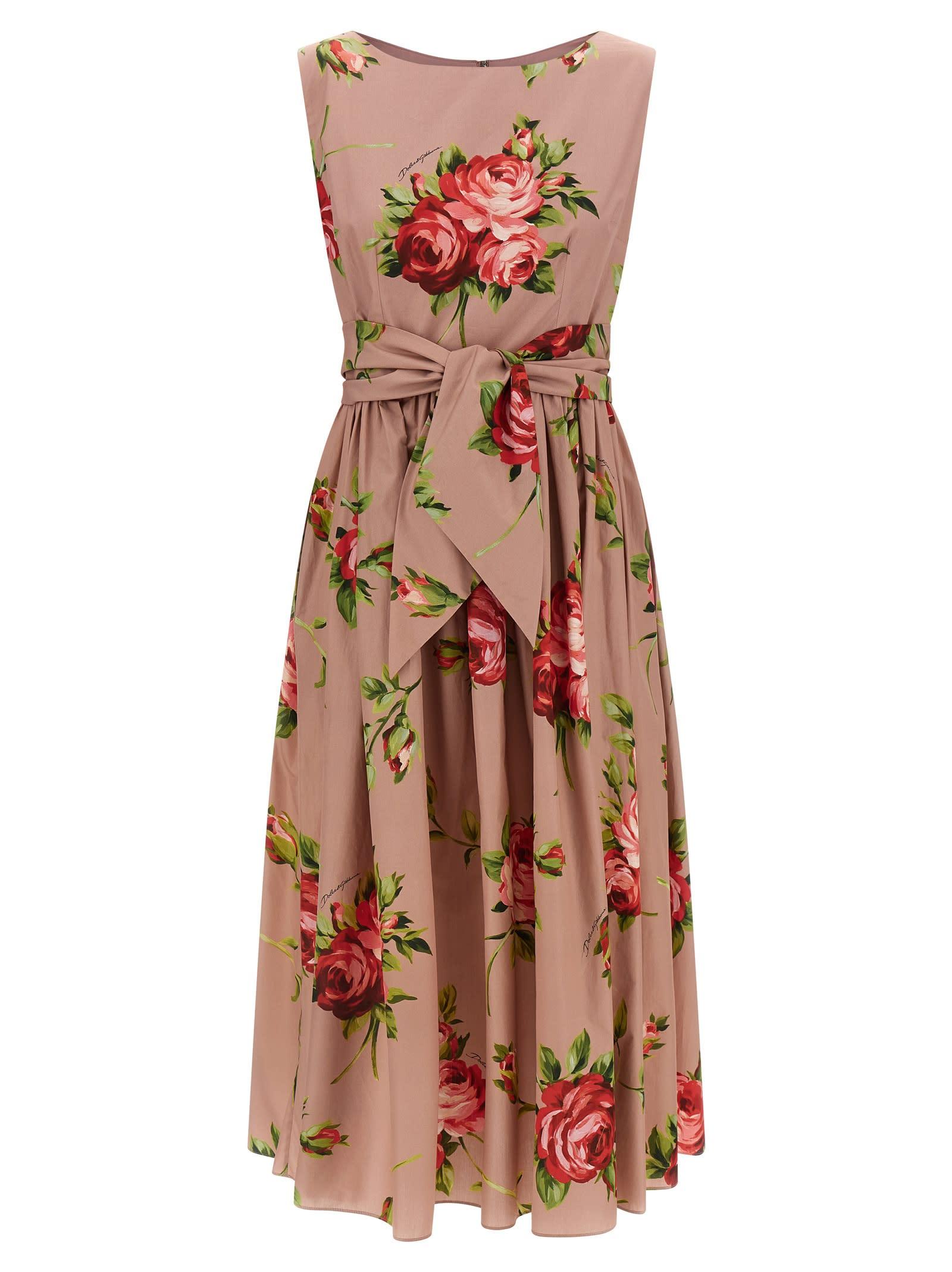 dolce & gabbana bouquet rose dress