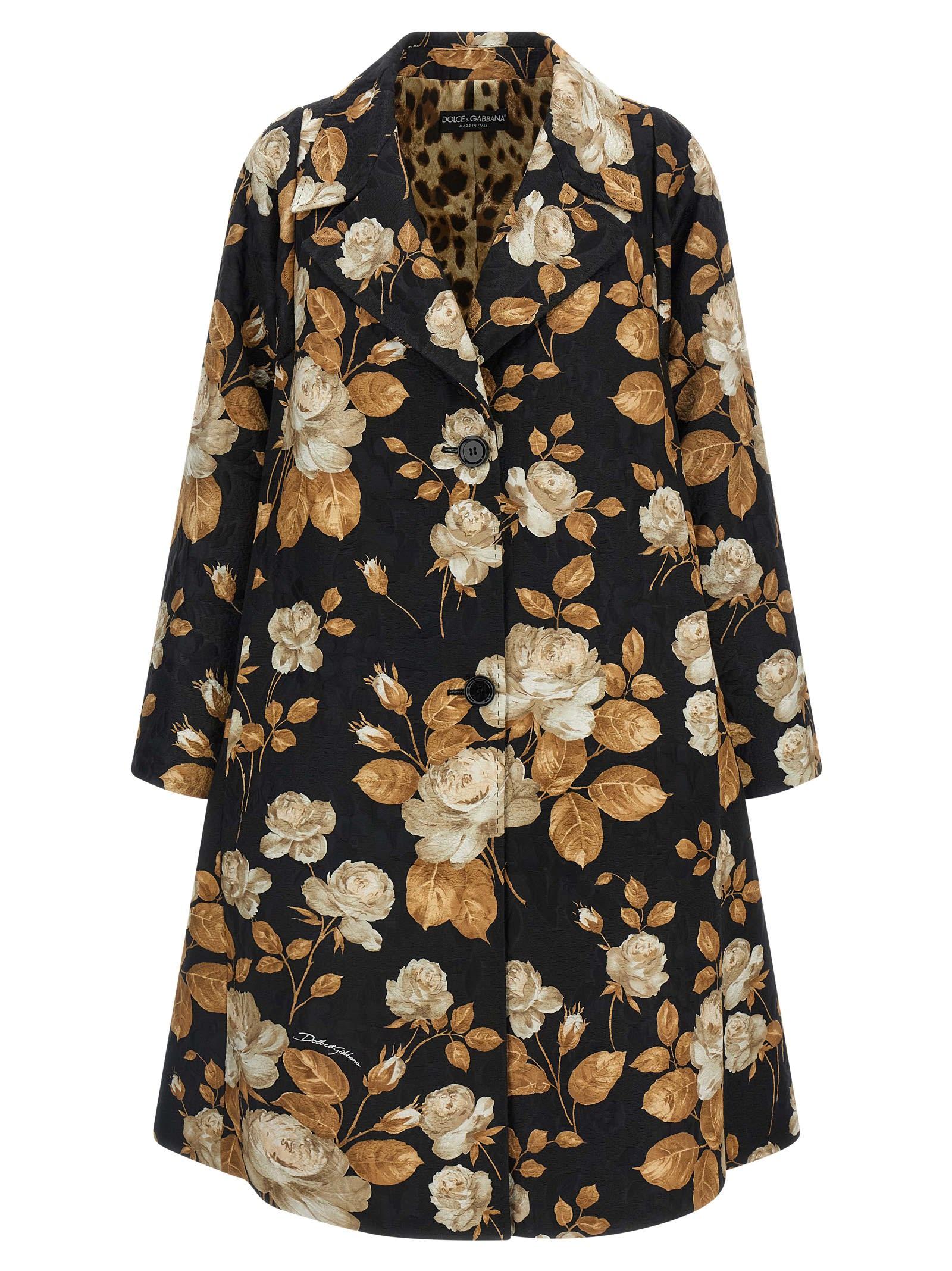 dolce & gabbana brocade coat