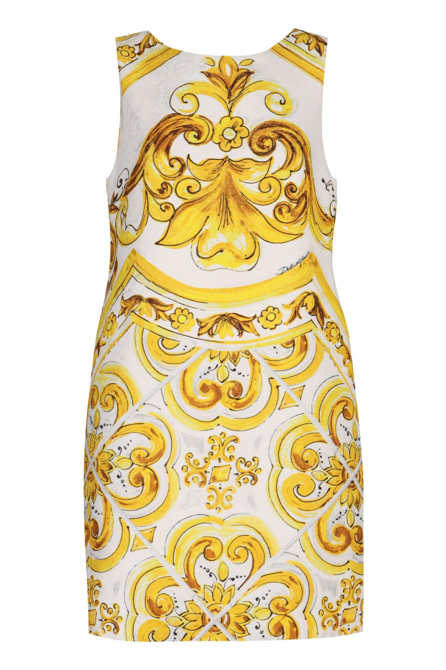 dolce & gabbana brocade patterned dress