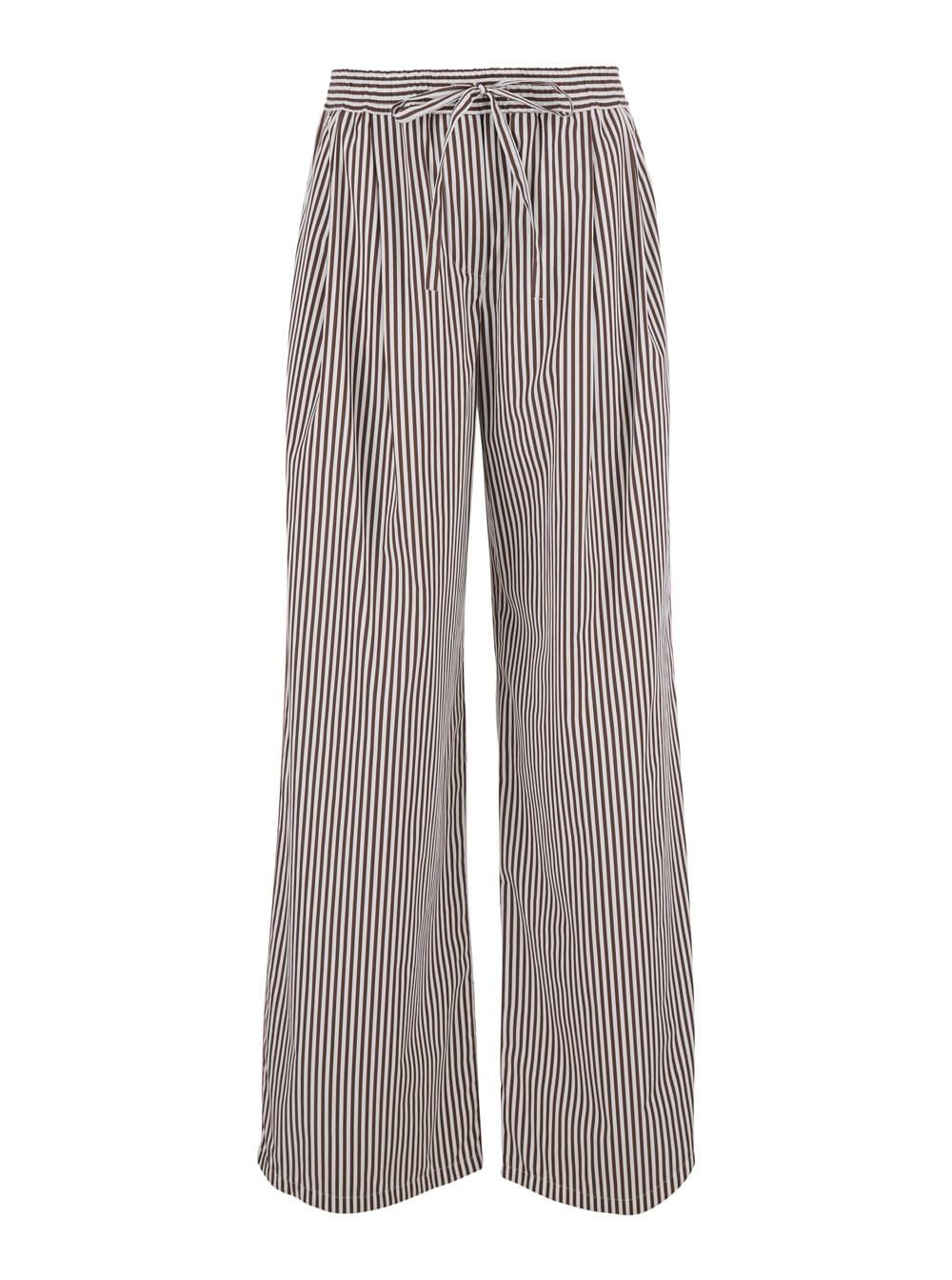 dolce & gabbana brown mens striped pants in tech fabric