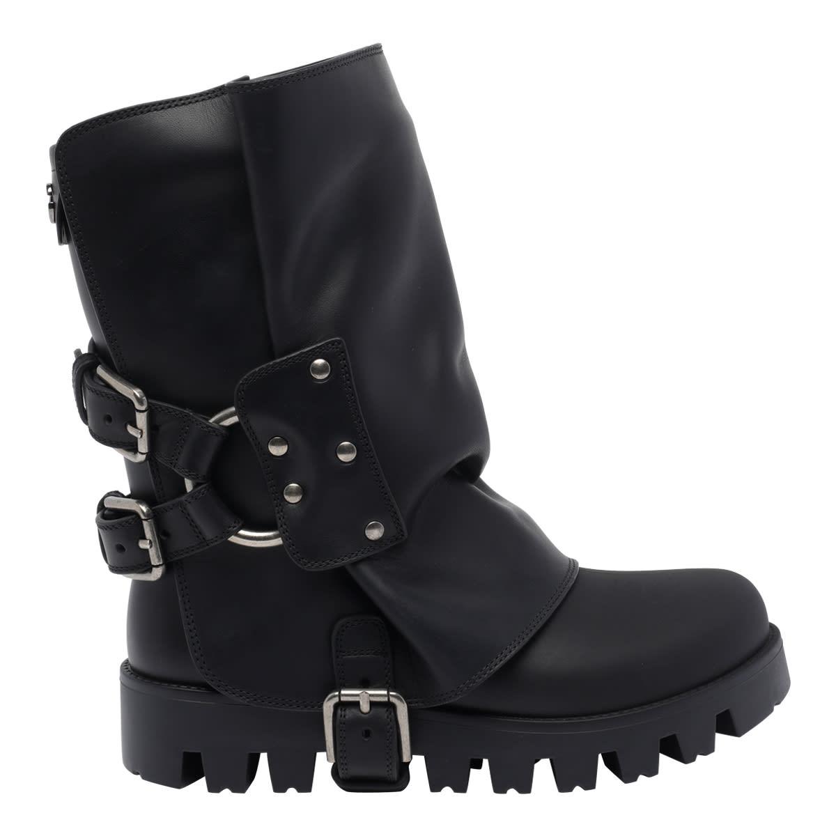 dolce & gabbana buckle booties