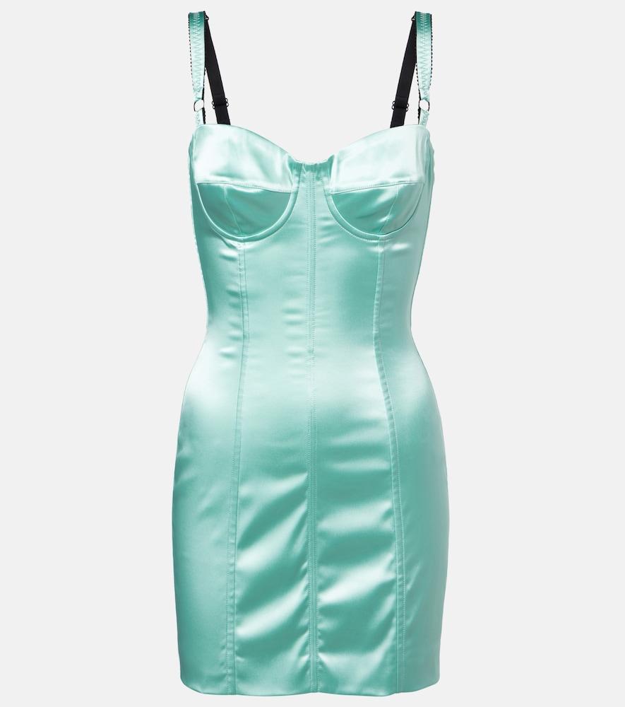 dolce & gabbana bustier satin dress