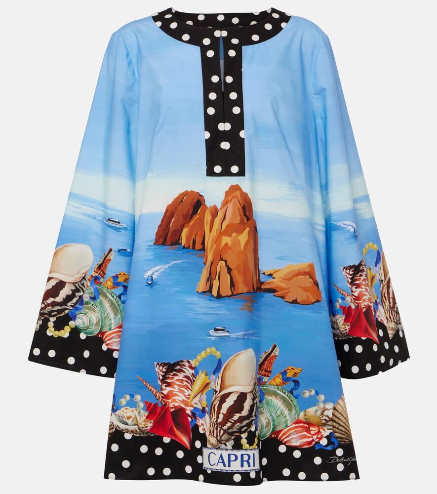 dolce & gabbana capri printed cotton kaftan
