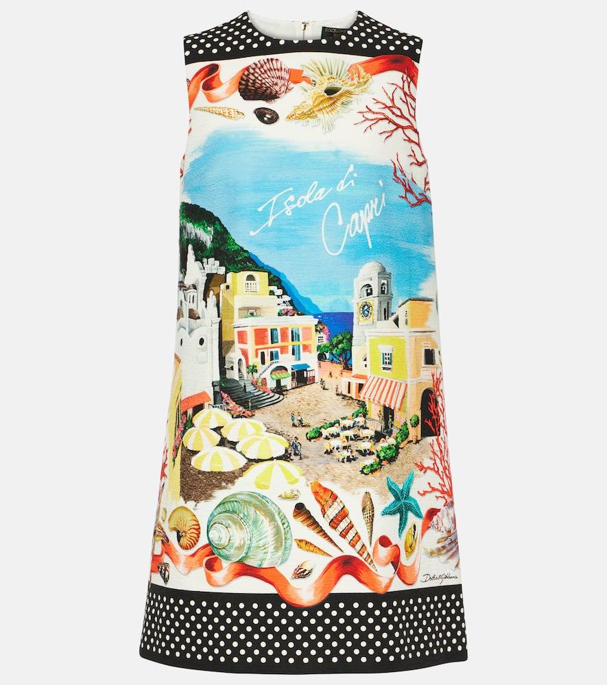 dolce & gabbana capri printed cotton minidress