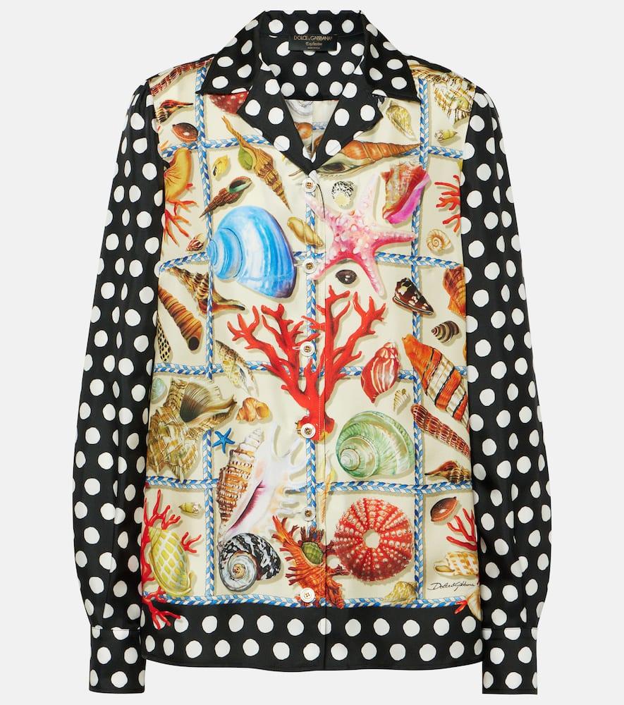 dolce & gabbana capri printed silk shirt