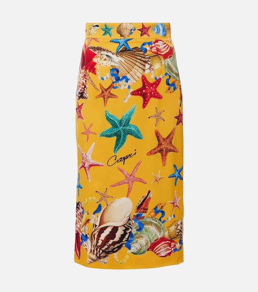 dolce & gabbana capri printed silk