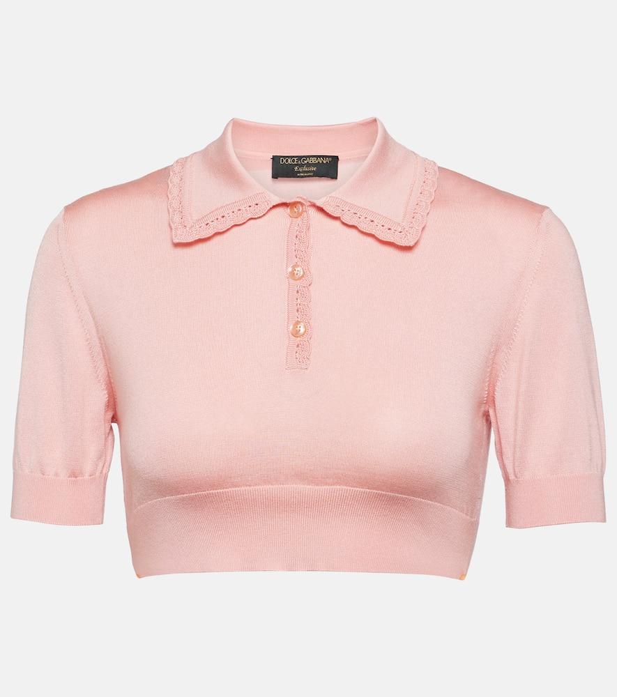 dolce & gabbana capri silk crop top