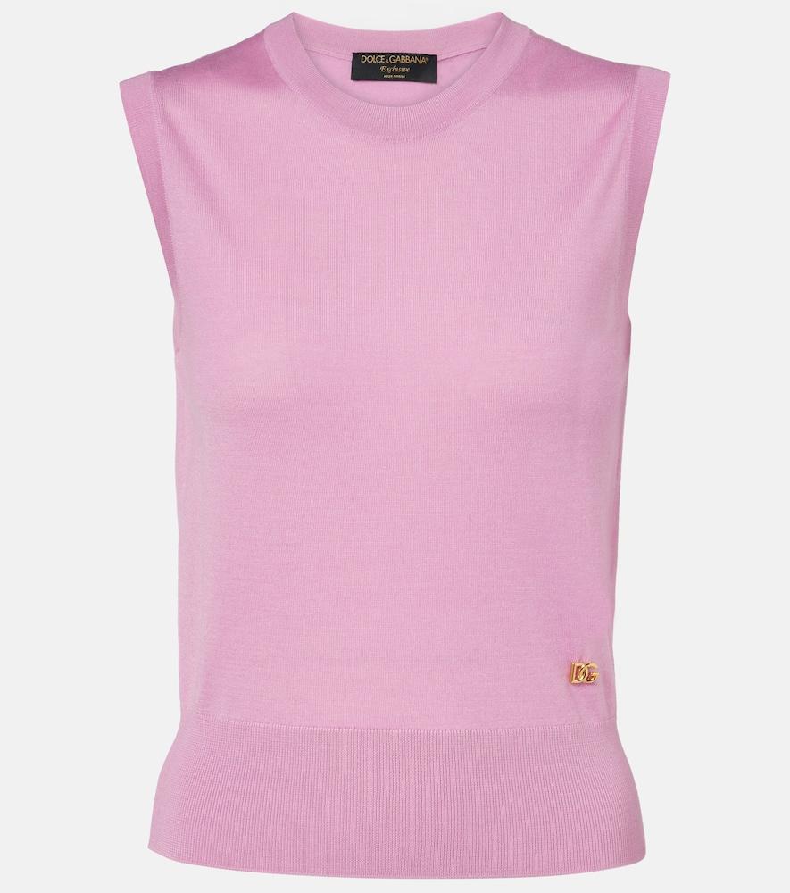 dolce & gabbana cashmere and silk top