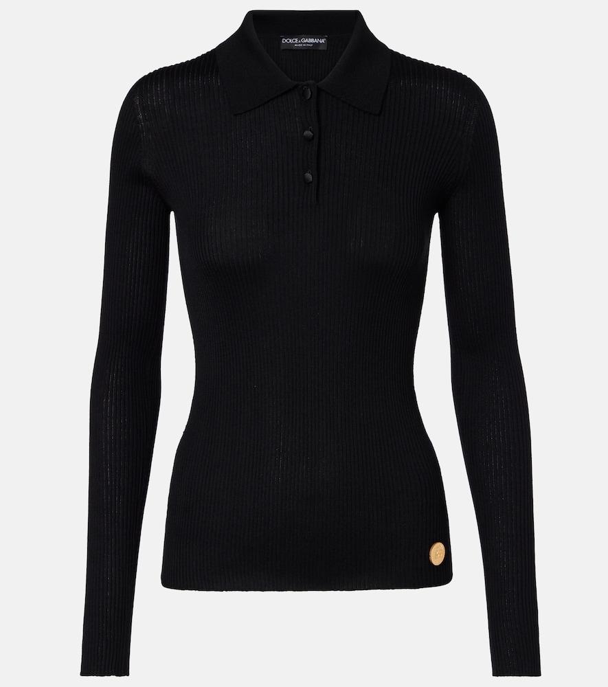 dolce & gabbana cashmere polo sweater