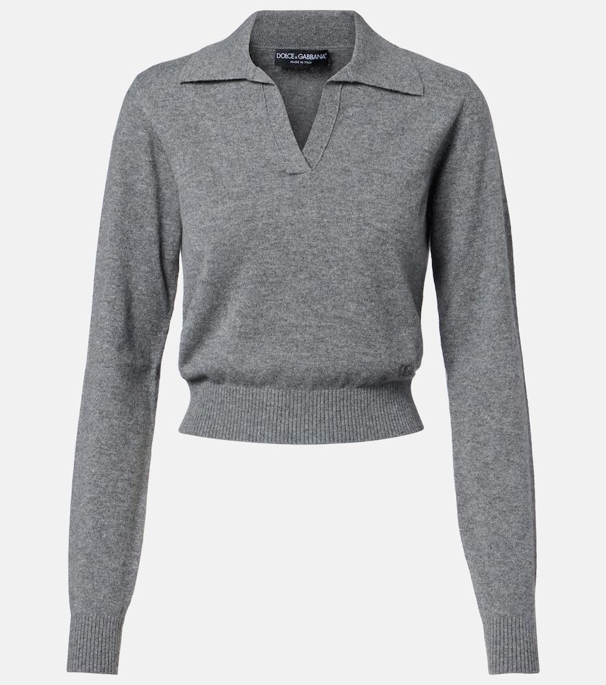 dolce & gabbana cashmere polo sweater