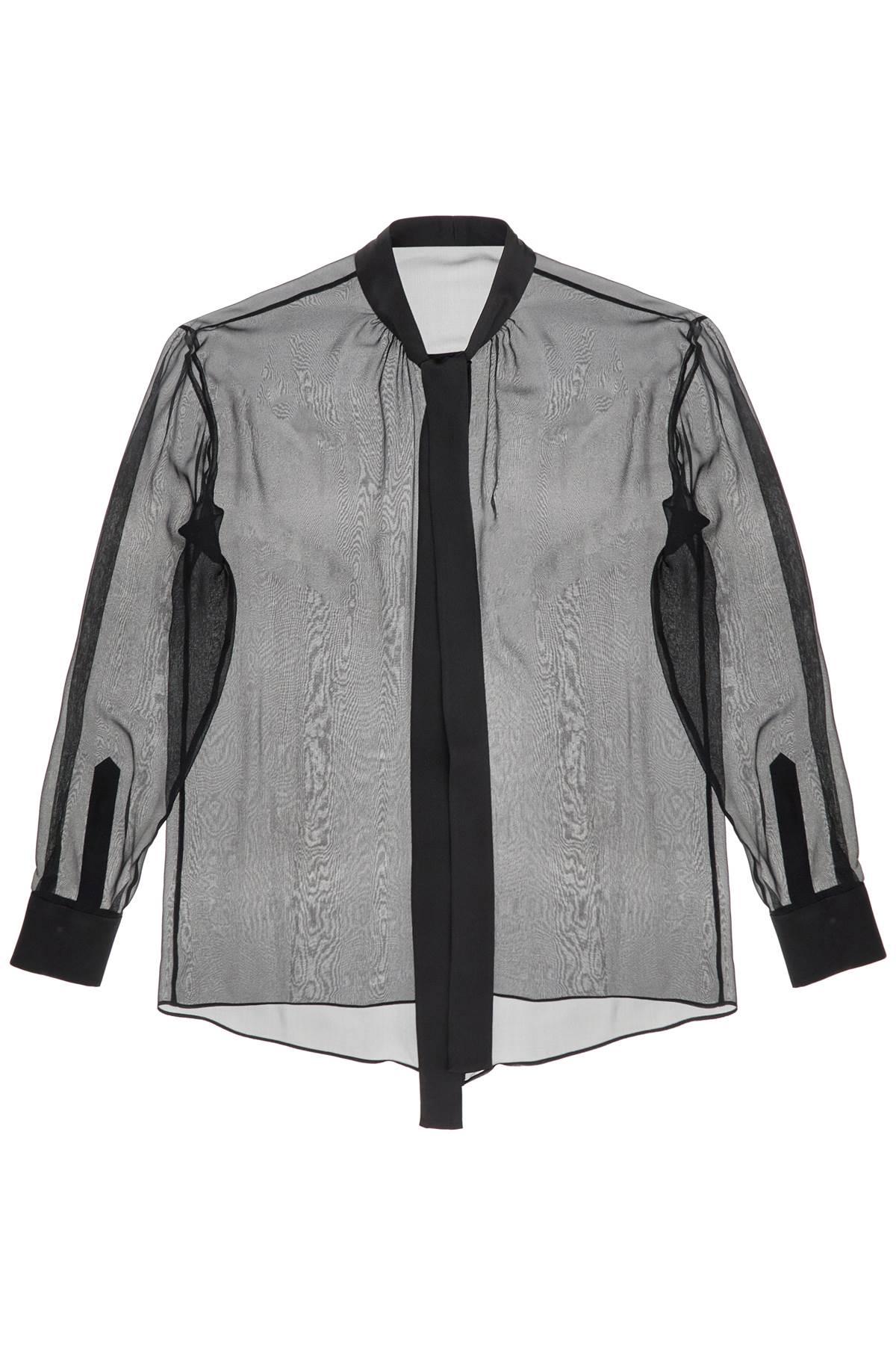 dolce & gabbana chiffon blouse with bow