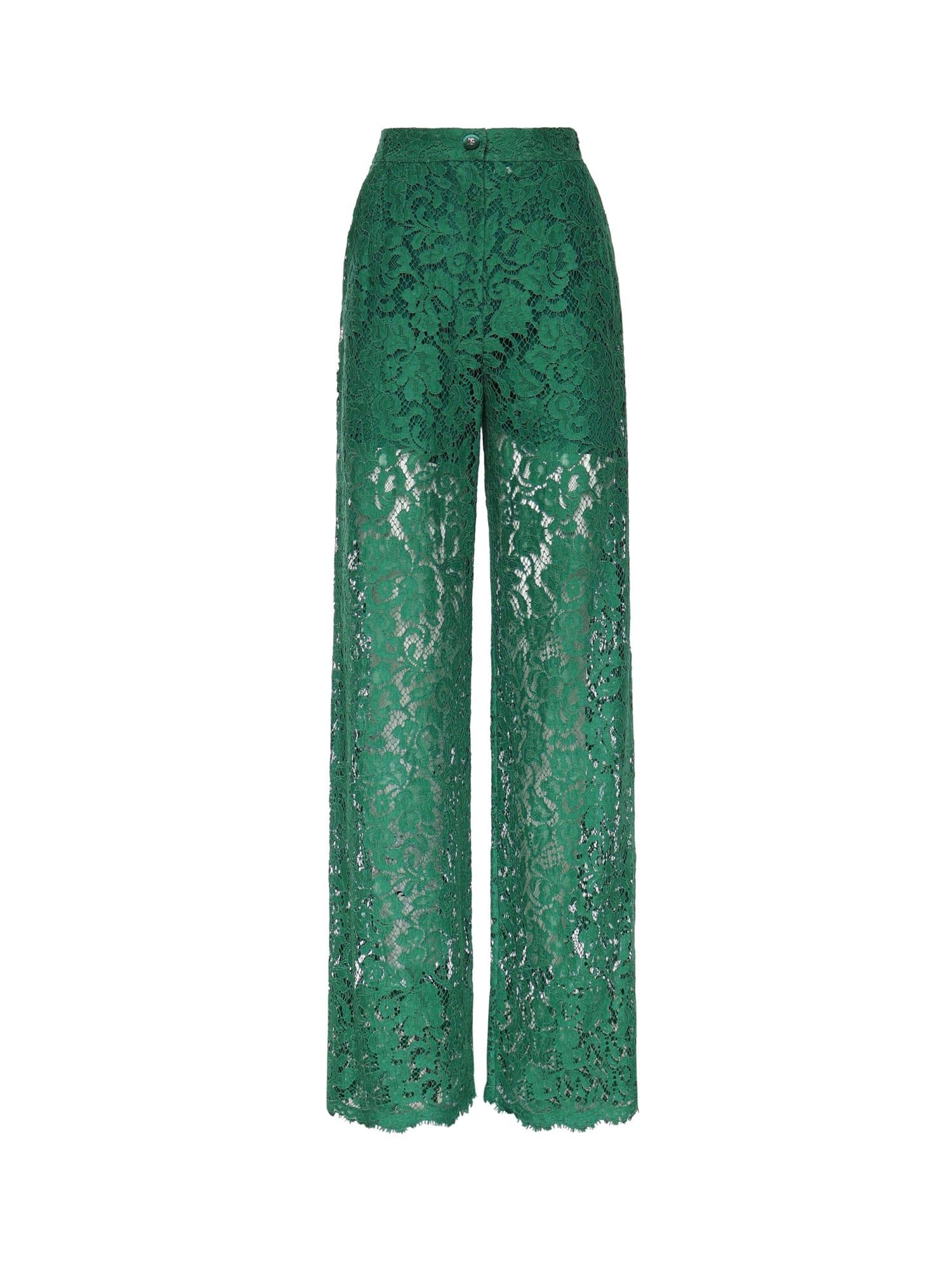 dolce & gabbana cordonnet lace trousers