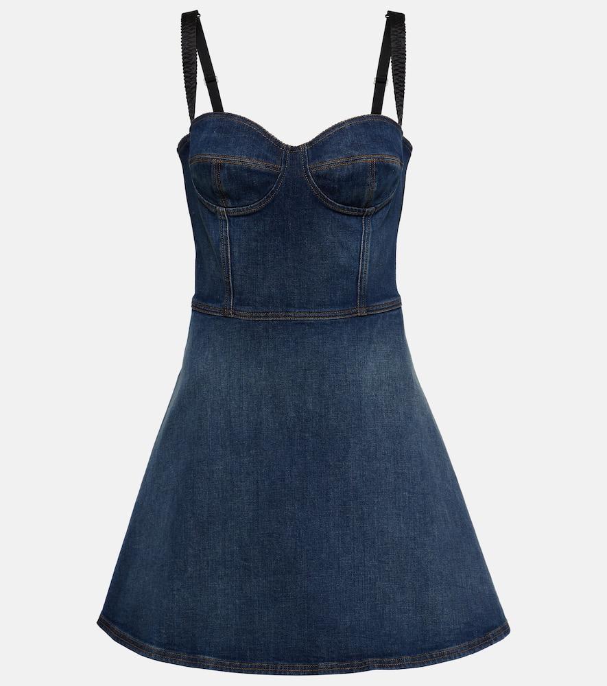 dolce & gabbana corset denim minidress