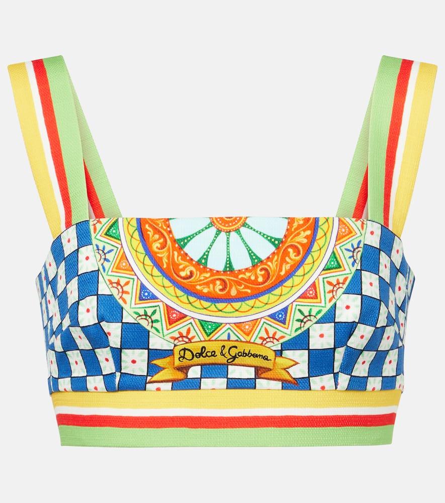 dolce & gabbana cotton crop top