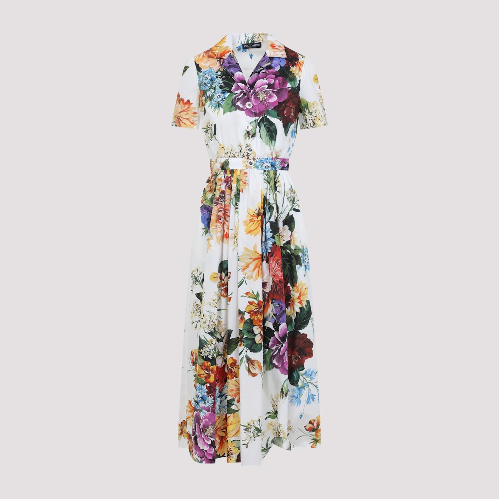 dolce & gabbana cotton midi dress