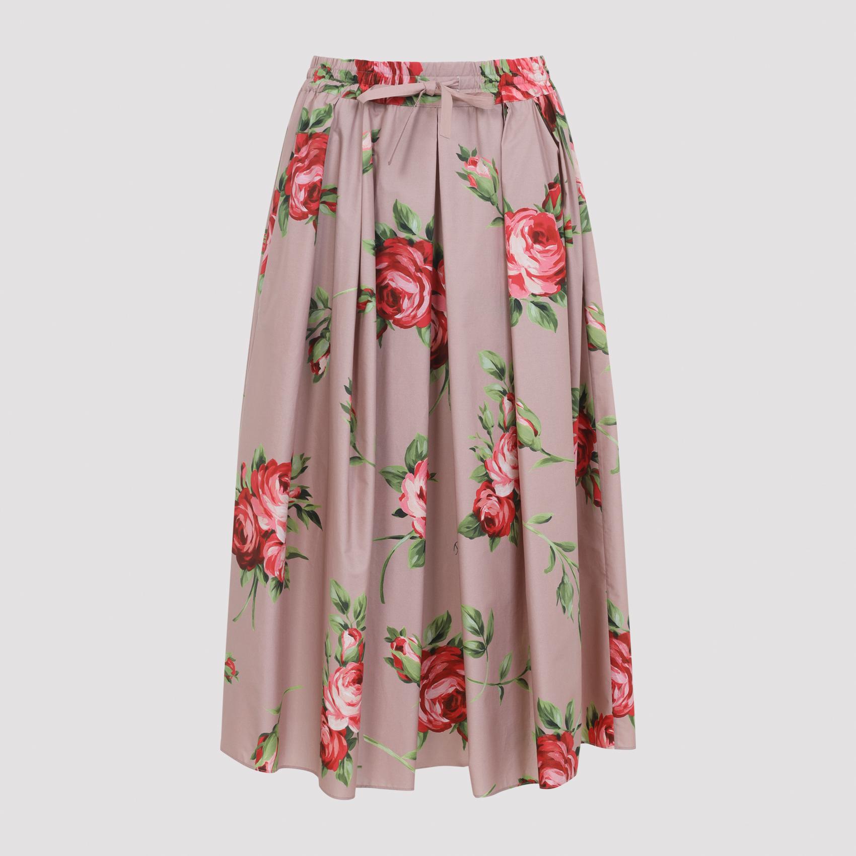 dolce & gabbana cotton midi skirt pink & purple - women
