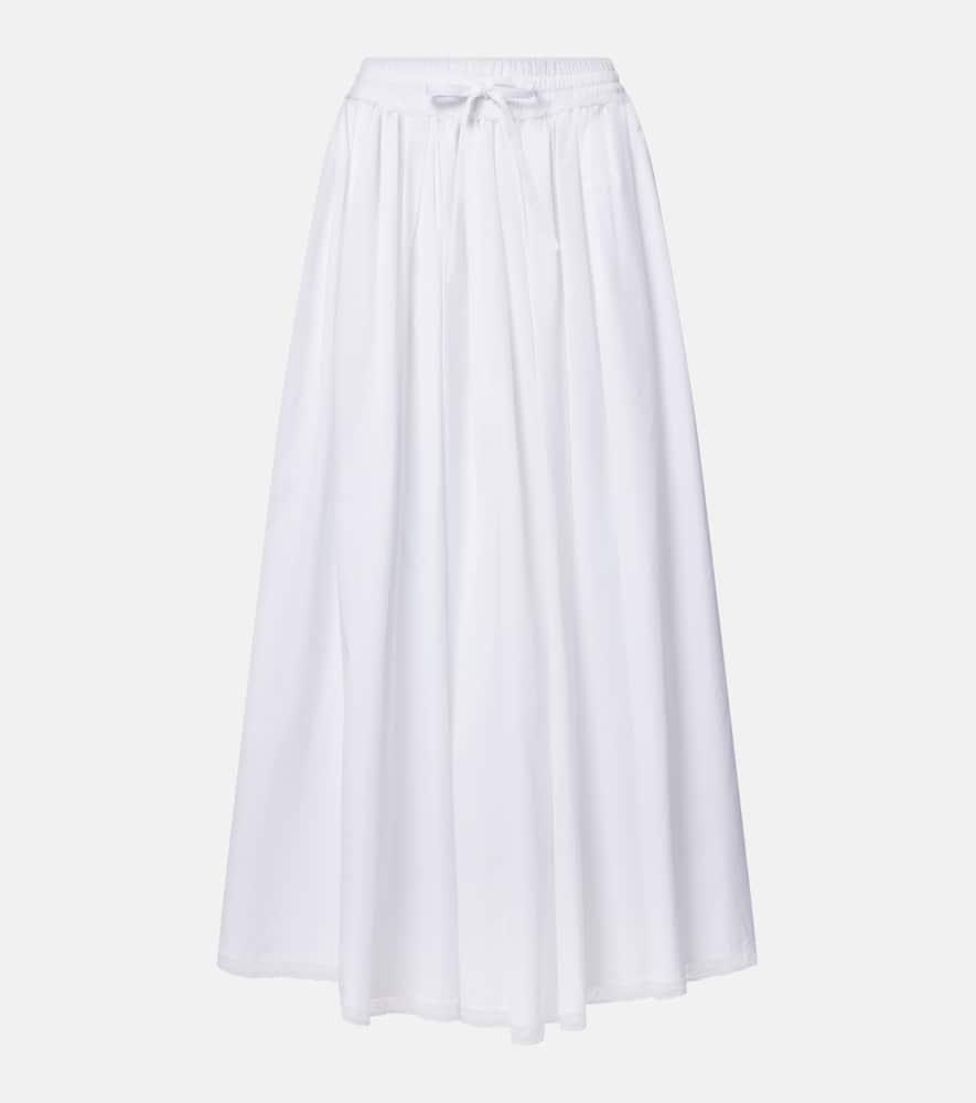 dolce & gabbana cotton poplin midi skirt