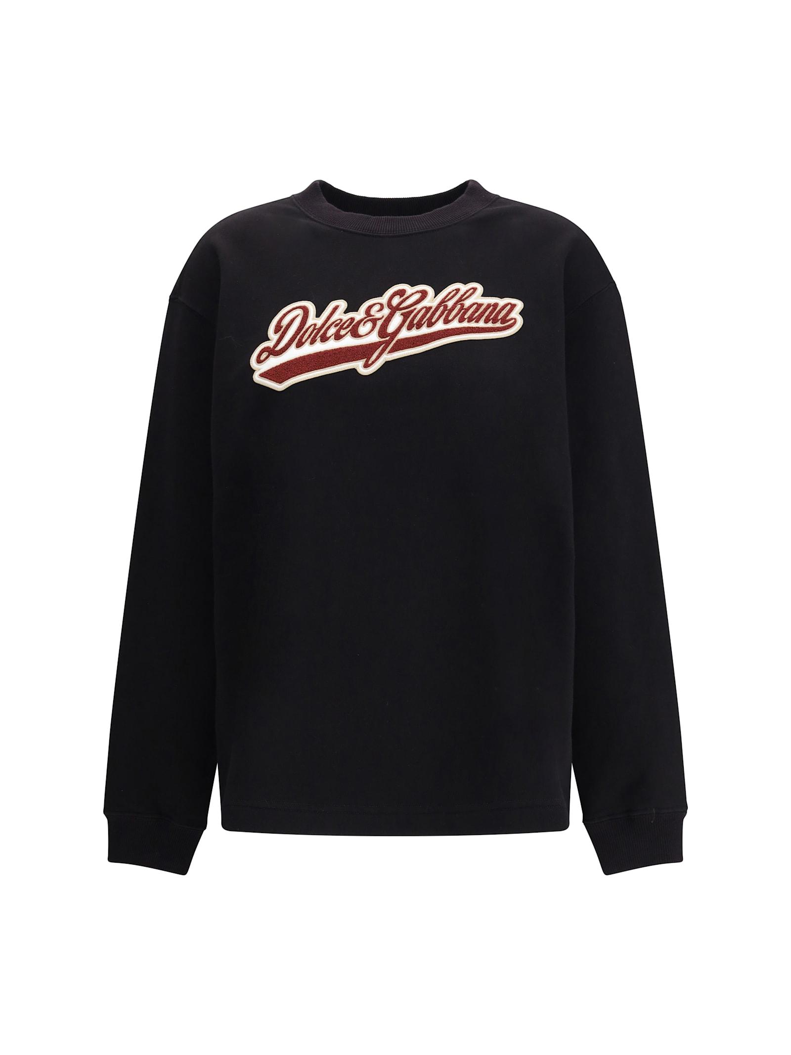 dolce & gabbana cotton sweatshirt with patch