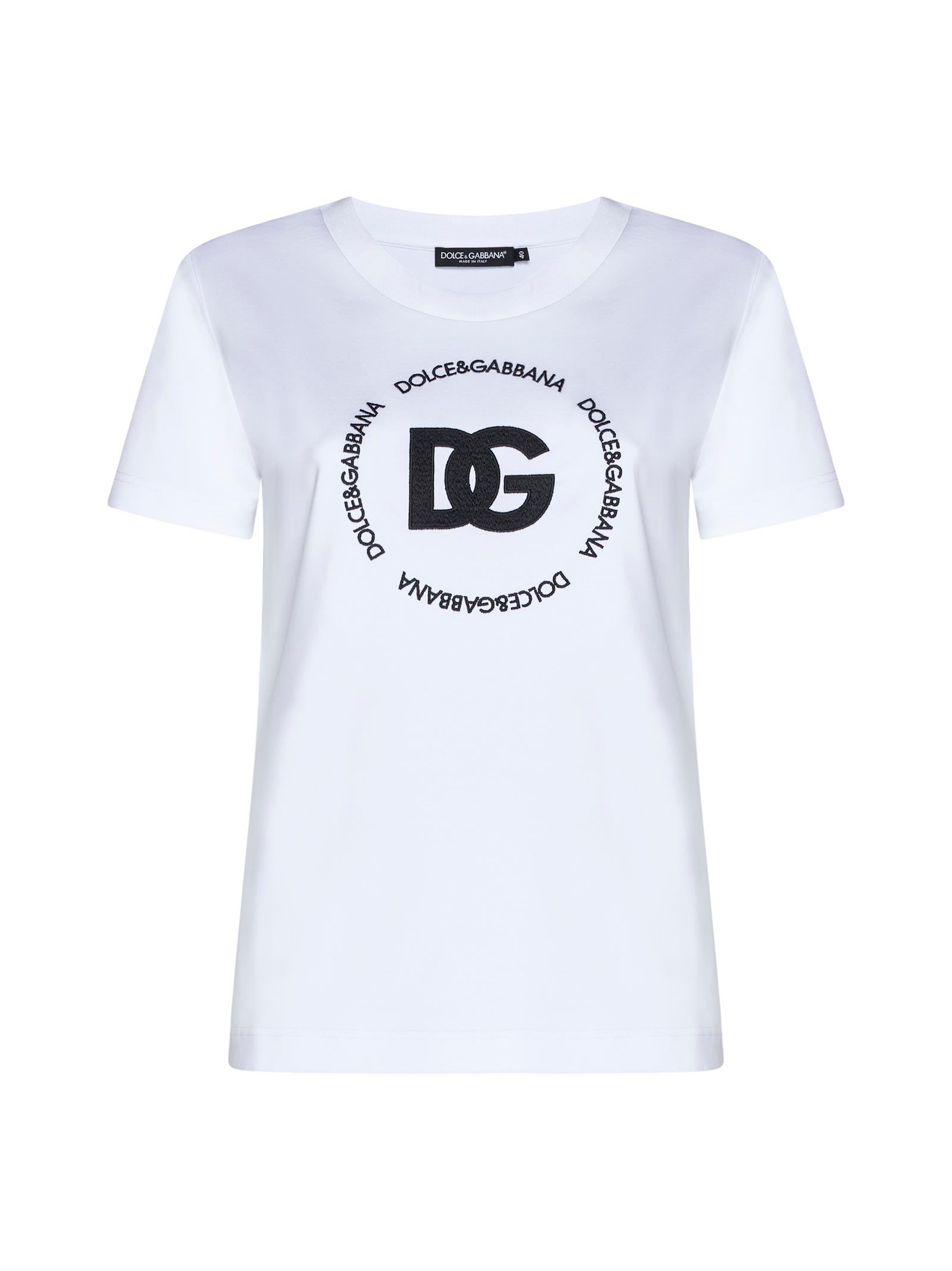 dolce & gabbana cotton t-shirt with dg logo