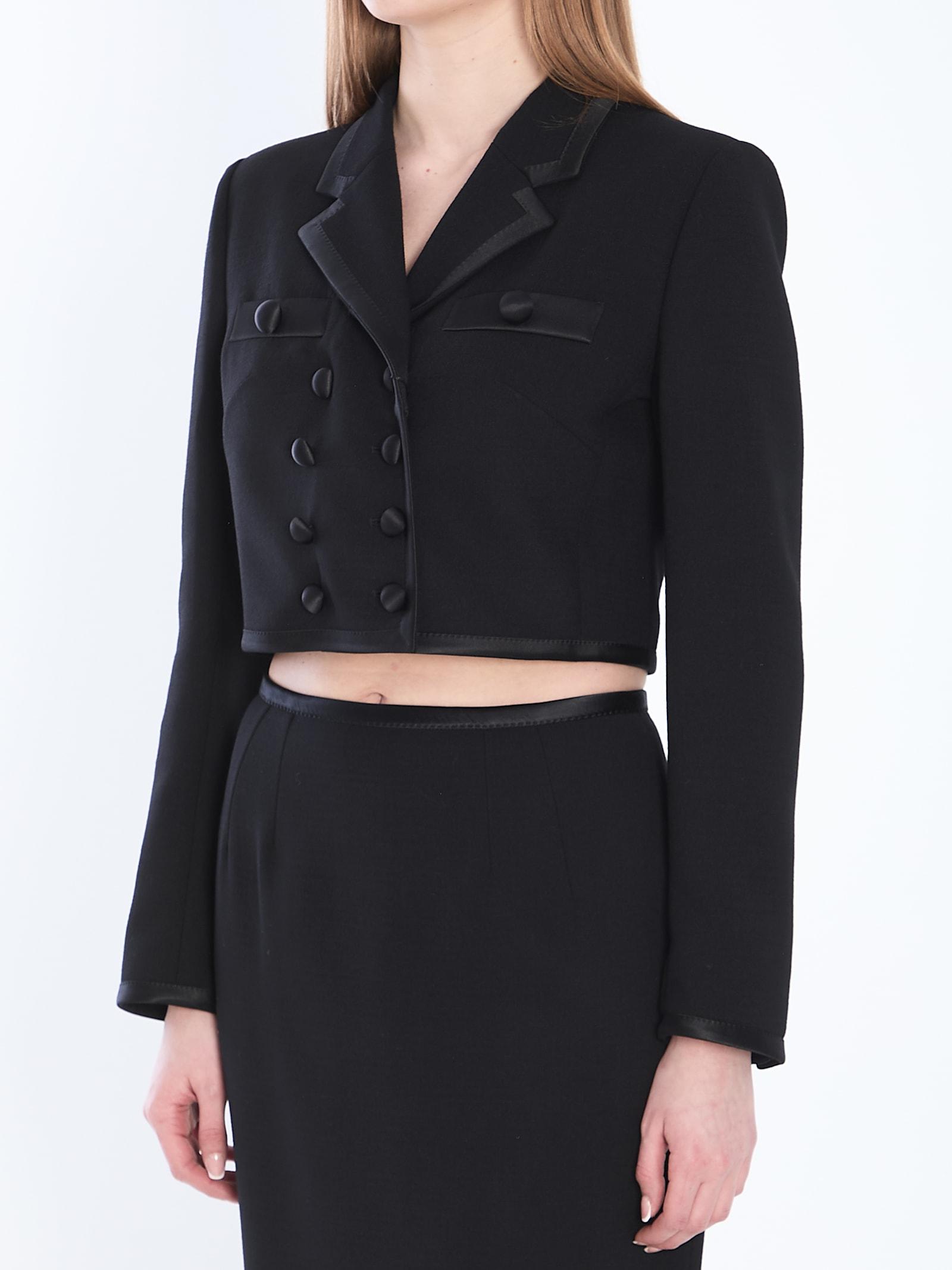 dolce & gabbana cropped double-breasted jacket