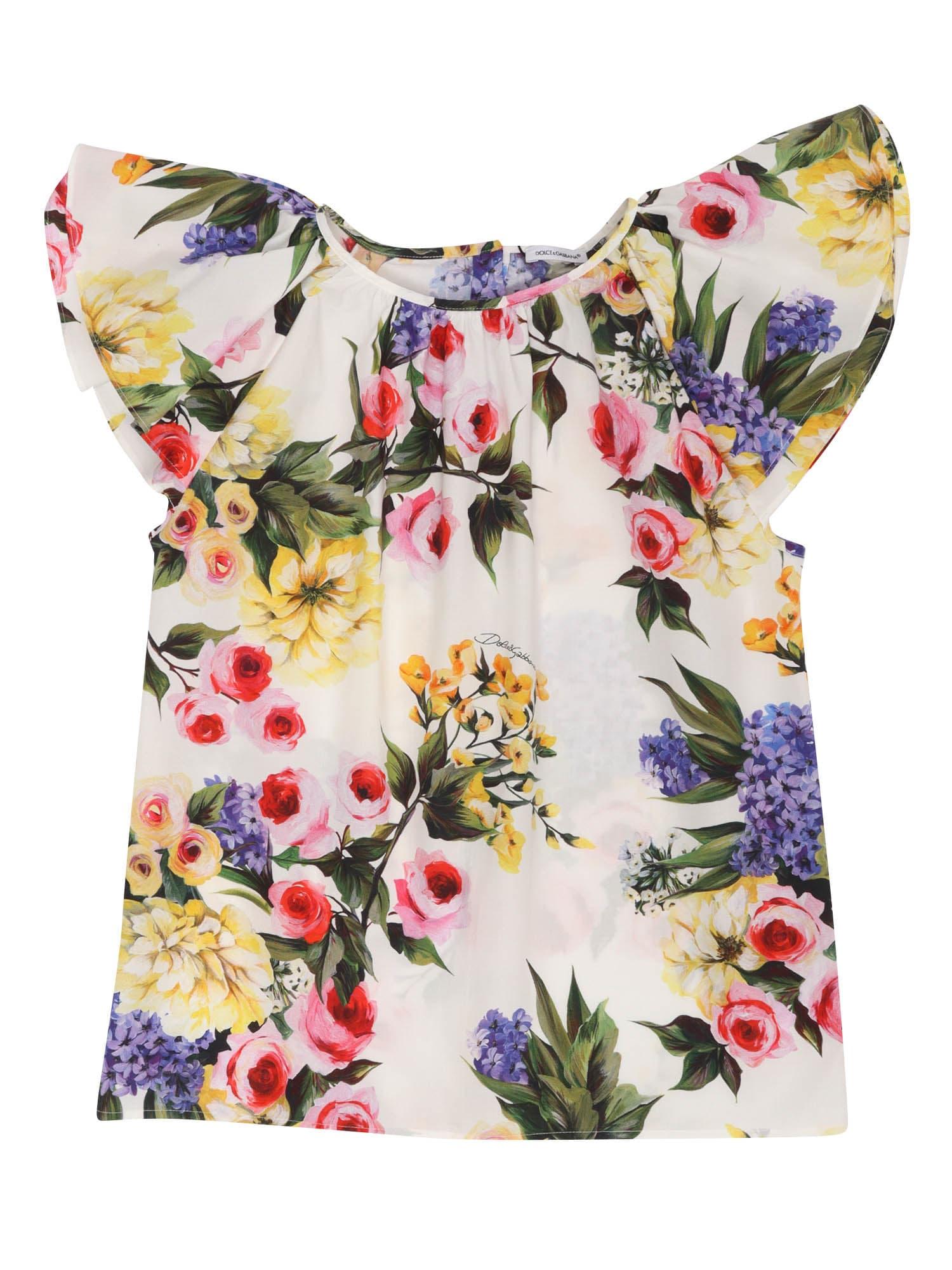 dolce & gabbana d & g floral print t-shirt