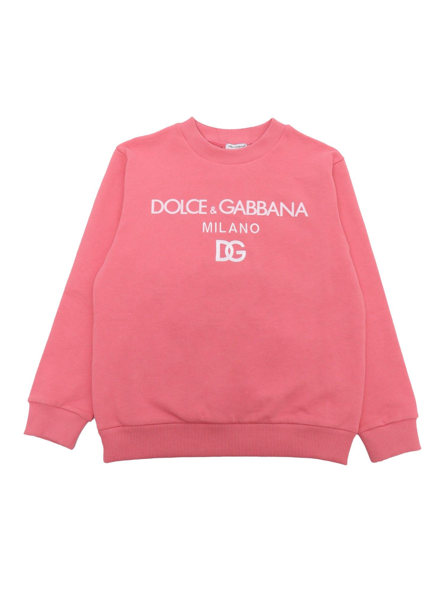 dolce & gabbana d & g pink sweatshirt