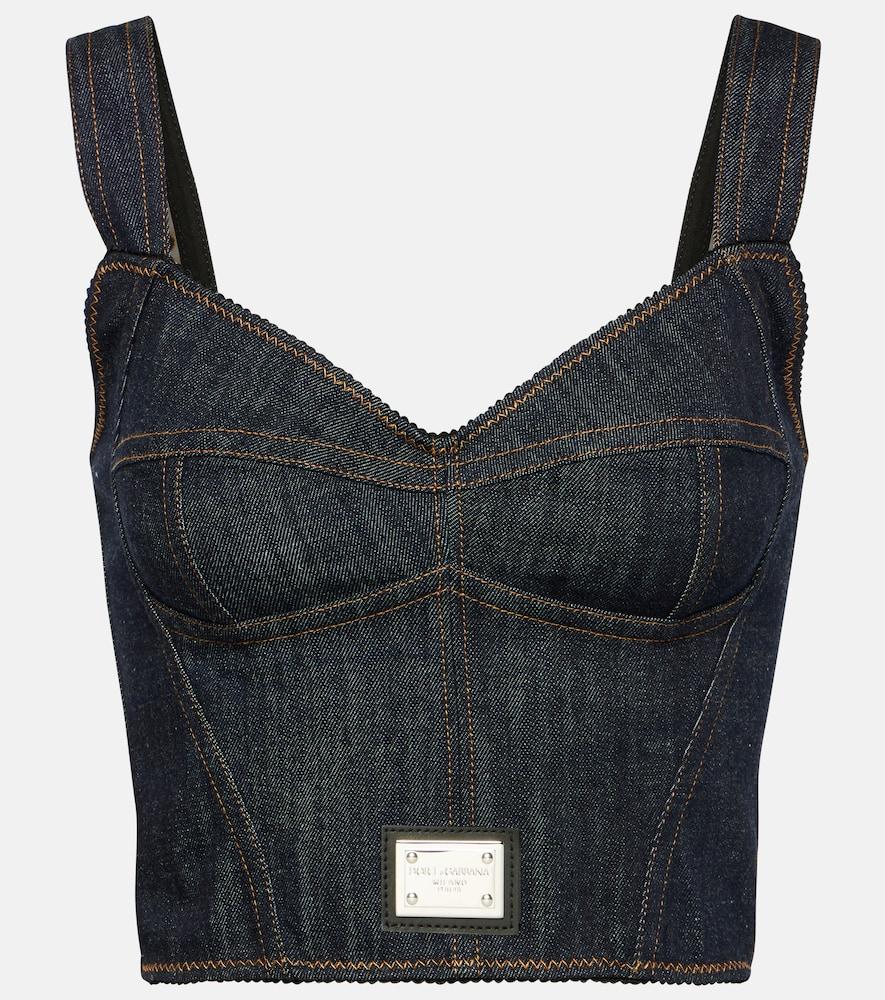 dolce & gabbana denim bustier
