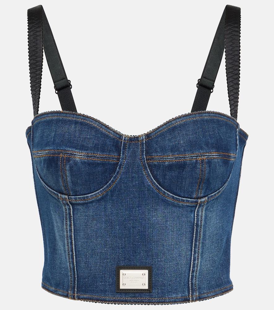 dolce & gabbana denim bustier