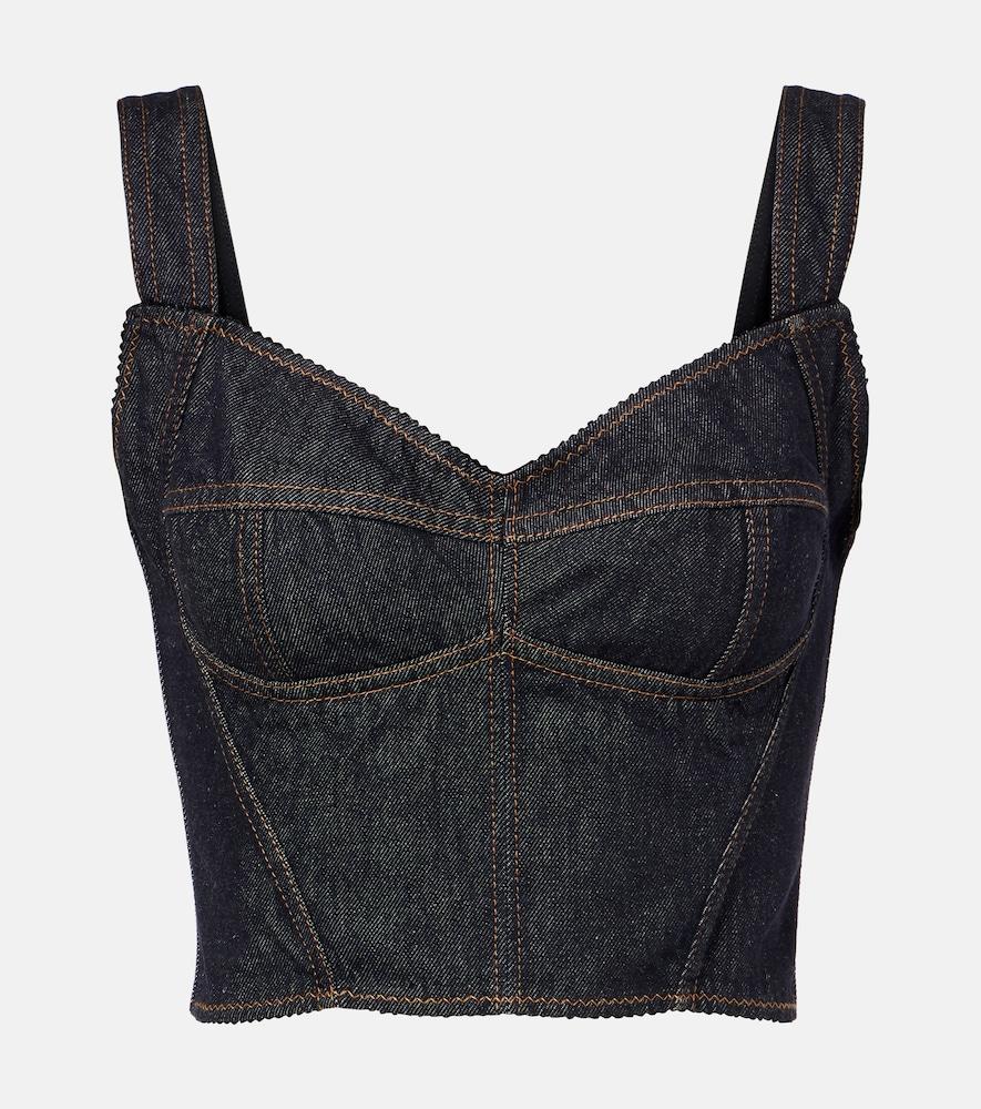 dolce & gabbana denim bustier