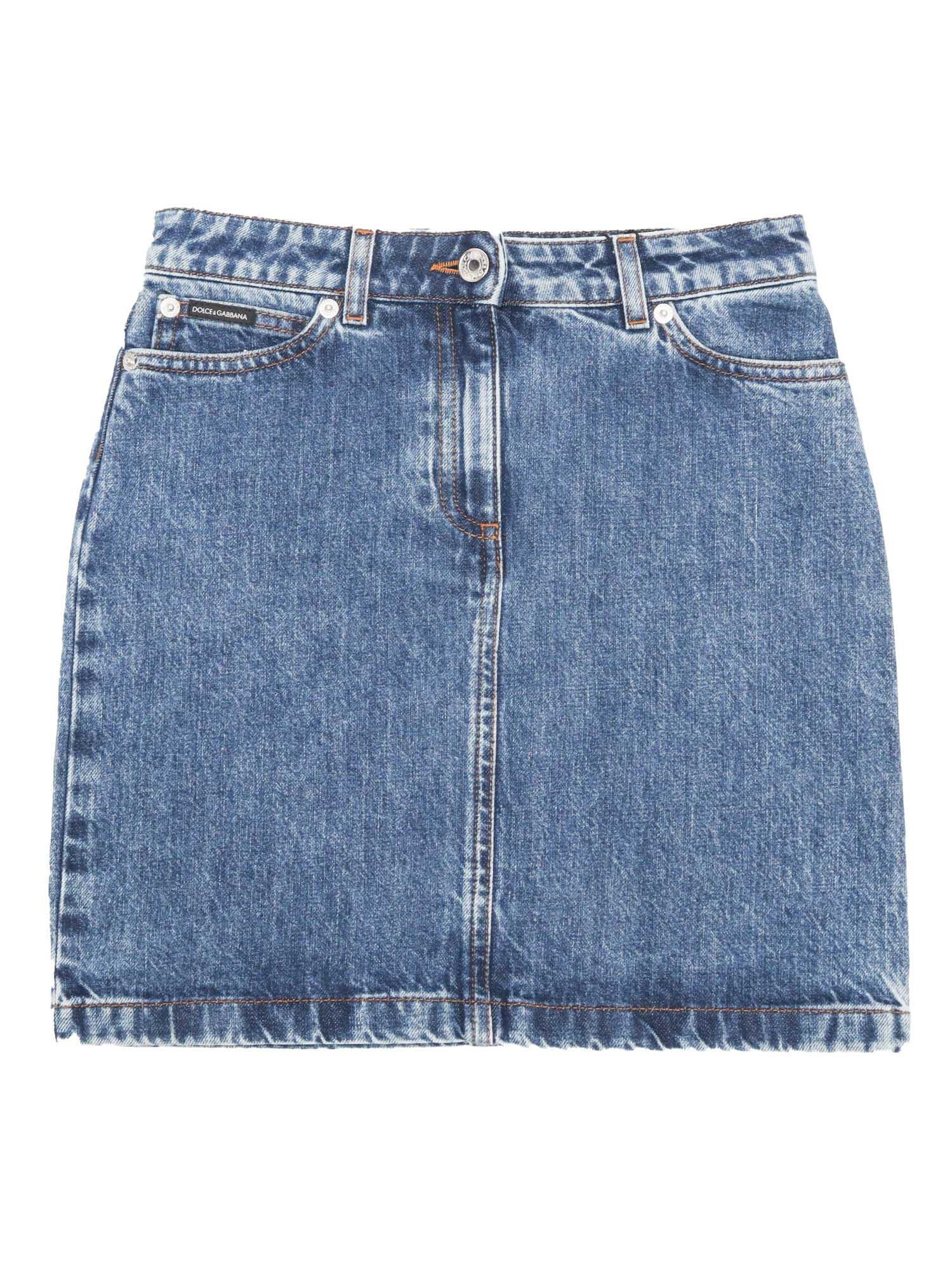 dolce & gabbana denim mini skirt