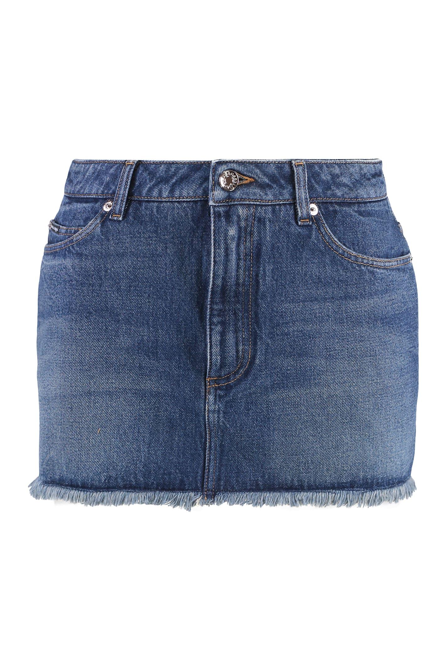 dolce & gabbana denim mini skirt