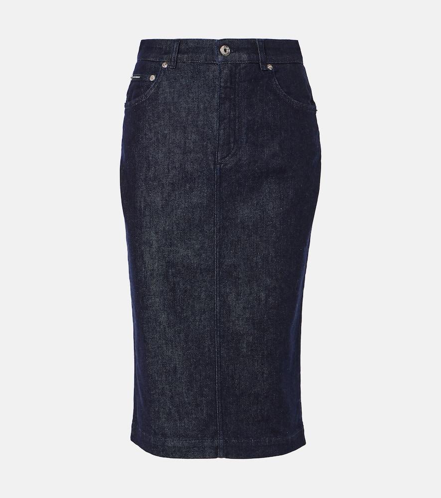 dolce & gabbana denim pencil skirt