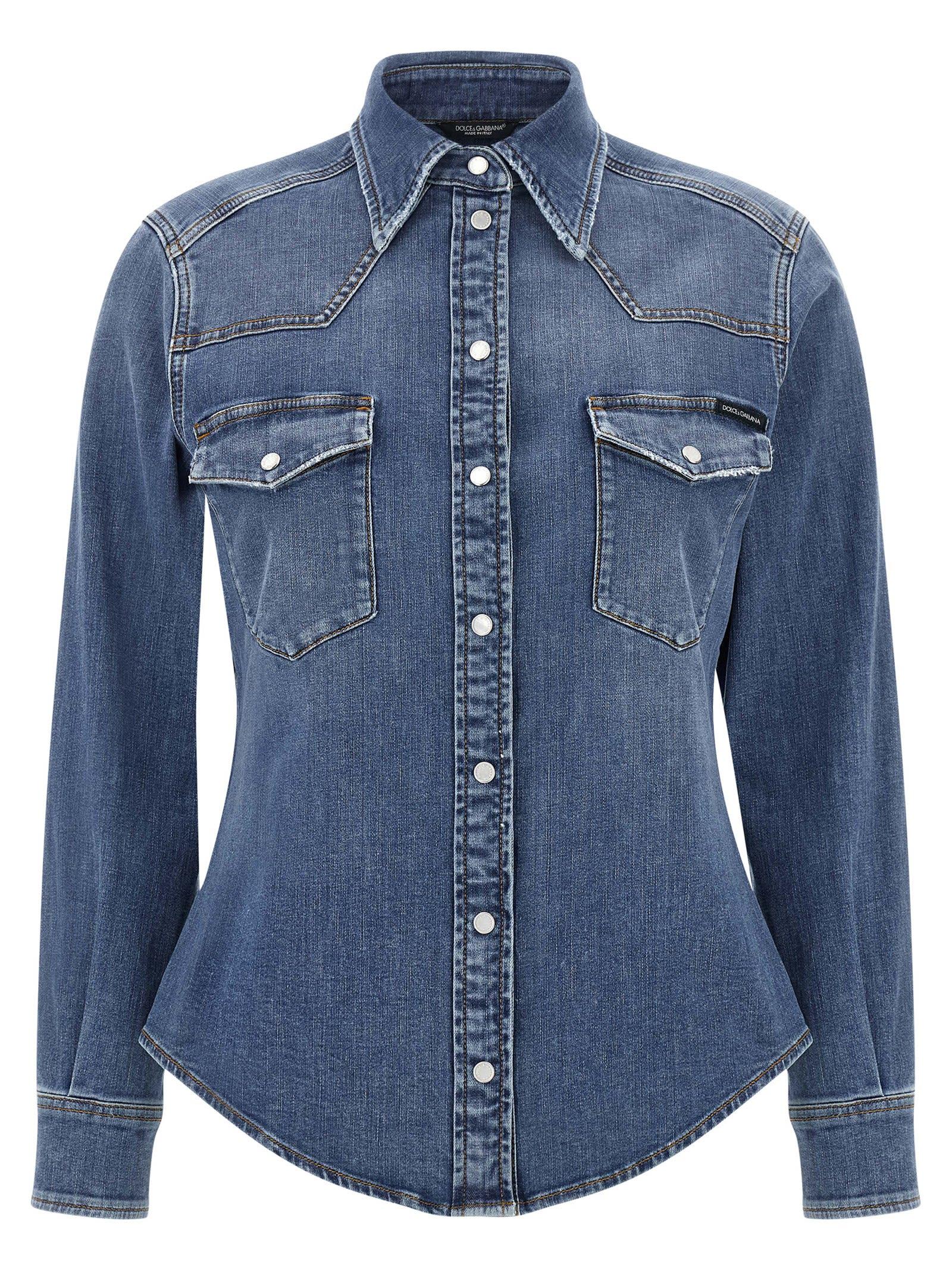 dolce & gabbana denim shirt